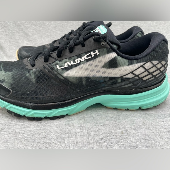 Brooks Womens Launch 3 1202061B071 Black Mint Green Running Shoes Size 8.5 - Picture 8 of 15